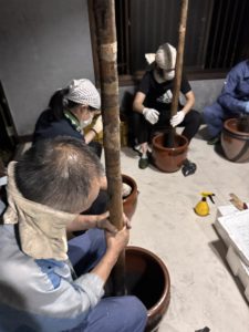 上清内路 火薬製造作業